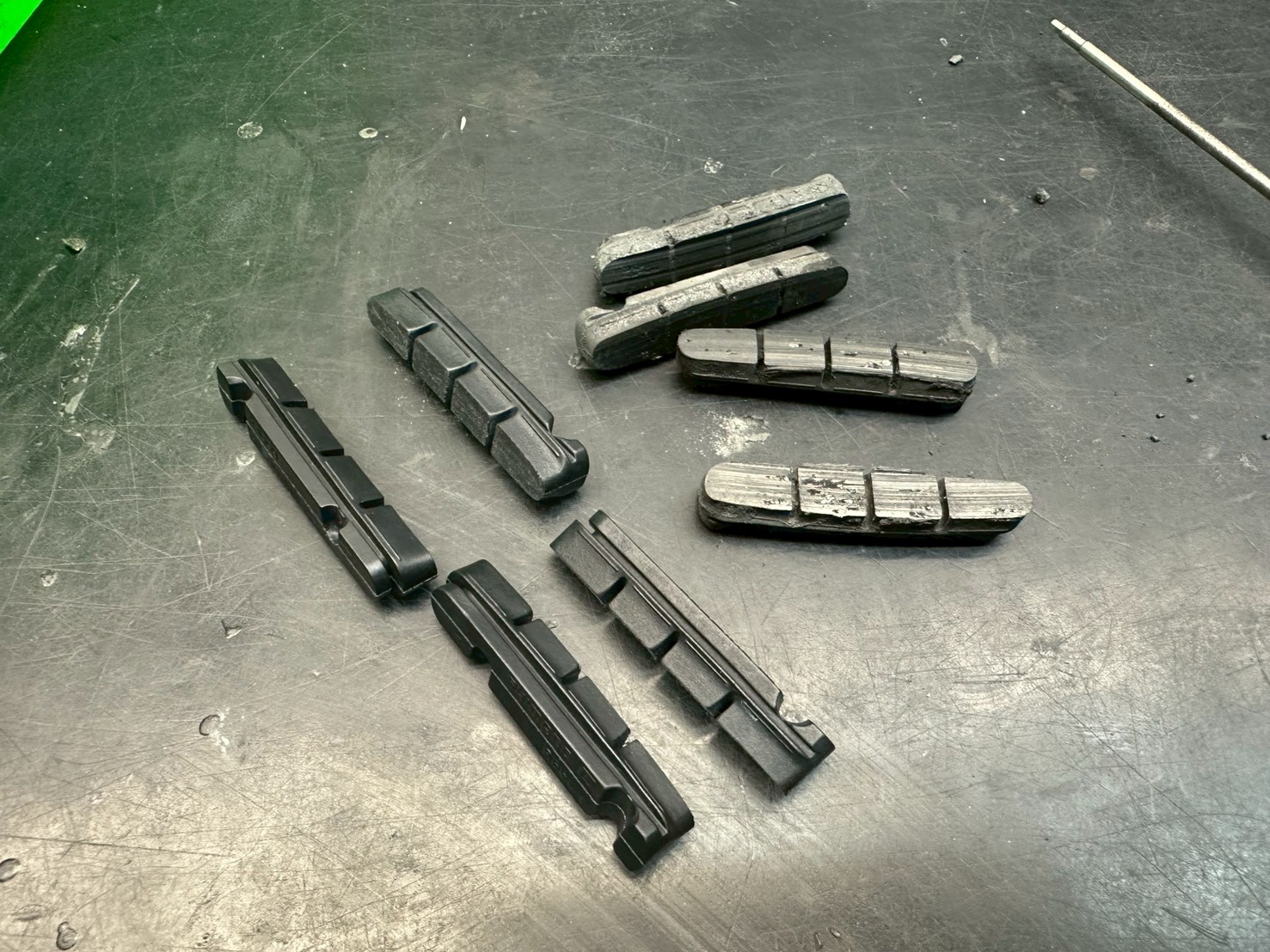 Replace the brake pads before they are fully worn out